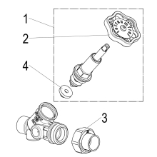 Schlösser Armaturen FREISTROMVENTIL, O. ENTLEERUNG AG.LOETV, ST.SP, DN20, LOET18, DVGW