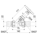 Schlösser Armaturen FREISTROMVENTIL, PRESSANSCHL.IG...