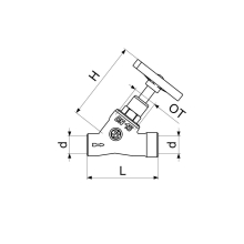 Schlösser Armaturen SCHRAEGSITZVENTIL, O.ENTLEERUNG O.VERSCHR, STEIG.SP, DN10, LOET12