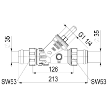 Schlösser Armaturen RUECKFLUSSVERHINDERER, M.ENTL. PRESS AG MULTI, DN32, PRESS 35, DVGW