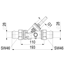 Schlösser Armaturen RUECKFLUSSVERHINDERER, M.ENTL. PRESS AG MULTI, DN25, PRESS 28, DVGW
