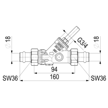 Schlösser Armaturen RUECKFLUSSVERHINDERER, O.ENTL. PRESS AG MULTI, DN20, PRESS 18, DVGW