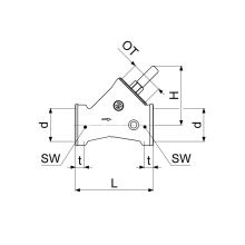 Schlösser Armaturen RUECKSCHLAGVENTIL, SCHRAEGSITZ MUFFENANSCHLUSS, DN50, G 2"