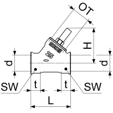 Schlösser Armaturen RUECKSCHLAGVENTIL, SCHRAEGSITZ MUFFENANSCHLUSS, DN40, G 1 1/2"