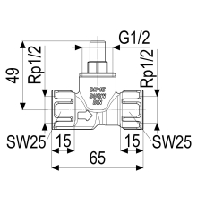 Schlösser Armaturen RUECKSCHLAGVENTIL, GERADSITZ MUFFENANSCHLUSS, DN15, G 1/2"