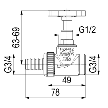 Schlösser Armaturen KESSELFUELLVENTIL, DN15 EINGANG SV 3/4", AUSGANG AG 3/4"