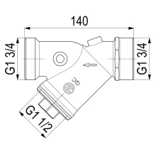 Schlösser Armaturen SCHMUTZFAENGER, AUSSENGEW.MULTI O.ENTL, DN40, AG1 3/4, DIN GEHAEUSE