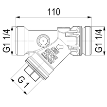 Schlösser Armaturen SCHMUTZFAENGER, AUSSENGEW.MULTI O.ENTL, DN25, AG1 1/4, DIN GEHAEUSE