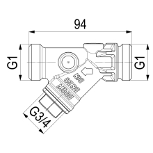 Schlösser Armaturen SCHMUTZFAENGER, AUSSENGEW.MULTI O.ENTL, DN20, AG 1", DIN GEHAEUSE