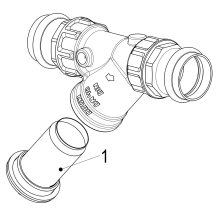 Schlösser Armaturen SCHMUTZFAENGER, PRESSANSCHL.IG O.ENTL, DN40 PRESS42, DIN GEHAEUSE