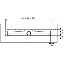 TECE M100 Duschrinne gerade 900mm inkl. Seal Dichtmanschette