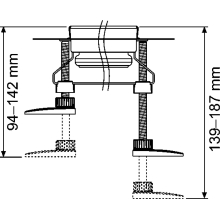 TECE M100 Montagefüße klein, 94 - 142mm Satz 4 Stück