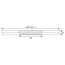 TECE L100 Duschprofil 1000x55mm Edelstahl gebürstet