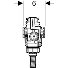 GE Typ 383 Füllventil, WA seitlich 3/8", Nippel aus Messing, für AP-SPK