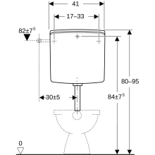 Geberit AP-Spülkasten AP140 mit Spül- Stopp-Spülung, tiefhängend, weiß-alpin