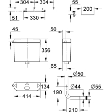 Grohe WC-Spülkasten 37355 Aufputz alpinweiß