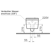 Vitra L200 Dusch-WC Comfort 1.1 weiß-clean