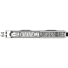 Kermi x2 Profil-Vmulti T12 600x64x600 QN737, RAL9016, 10bar, Vent., m.Abd, WK