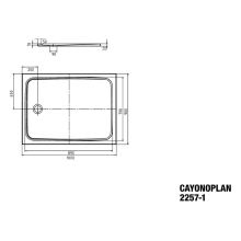 Kaldewei Brausewanne CAYONOPLAN Secure Plus Mod.2257-1, 900x1000, alpinweiß #1