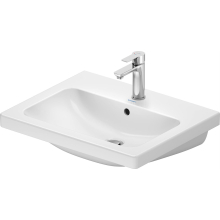 Duravit Waschtisch D-Code 2.0 WT 600x480mm, m.ÜL,m.HLB, HL 1 Weiß HG