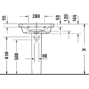 Duravit Waschtisch D-Code 2.0 WT 600x480mm,...