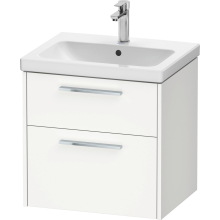 Badezimmermöbel D-Code 2.0 WTU Wandh. Schubk. 2, 584x555x460,Griff Chrom,Weiß Matt