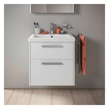 Badezimmermöbel D-Code 2.0 WTU Wandh. Schubk. 2, 584x555x460,Griff Chrom,Weiß Matt
