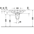 Duravit Waschtisch D-Code m. HLbank 1 HL mit ÜL...