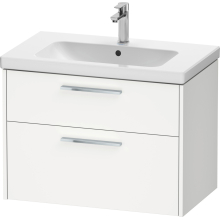 Badezimmermöbel D-Code 2.0 WTU Wandh. Schubk. 2, 784x555x460,Griff Chrom,Weiß Matt