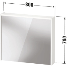 Duravit D-Code 2.0 SPS m.LED Bel., Türen 2, Steckd.1, 800x700x148,Weiß M.
