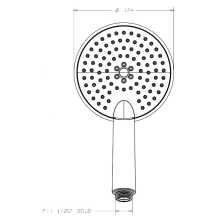 L100 Handbrause rund Air-Technik 3-strahlig d= 120mm chrom