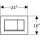 Geberit Sigma20 (ex Sigma30) BetPl., 2-M-Sp. Square, schw matt lack, Etc/schwarz