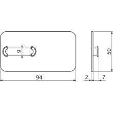 Alcadrain AS-P003 Unterlage der Verankerung Alcasystem