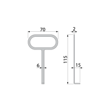 Alcadrain AVZ-P008 Rosthaken