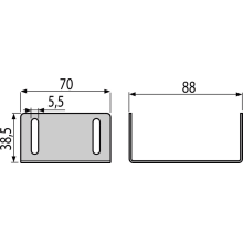 Alcadrain Verbinder für Entwässerungsrinnen 75 mm, Edelstahl