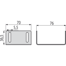 Alcadrain Verbinder für Entwässerungsrinnen 100 mm, Edelstahl