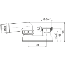 Alcadrain Geruchsverschluss  A53-DN40 G 6/4" × DN 40