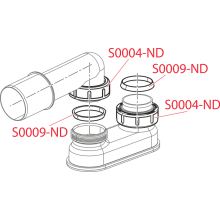Alcadrain Geruchsverschluss A53-DN50 G 6/4" × DN 40/50