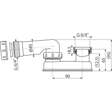 Alcadrain Geruchsverschluss A53 6/4" weiß