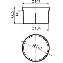 Alcadrain Aufstockelement des Aufsatzes DN105