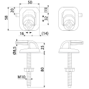 Alcadrain P0009-ND Scharniere für A60