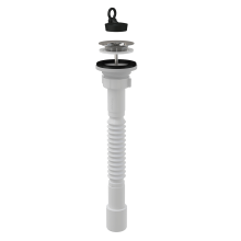 Alcadrain Flexianschluss Kunststoffmutter 5/4"×32/40 + Ablaufventil für die Waschbecken 5/4" mit einem Edelstahlgitter DN63