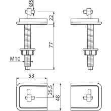Alcadrain P170 Scharniere für A6550, A6551