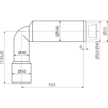 Alcadrain Abfluss Kniestück DN 50/40 M972