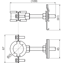 Alcadrain AS-P005 Rohrhalterung DN25-30 für Alcasystem