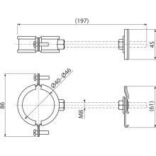 Alcadrain AS-P105 Rohrhalterung DN40-46 für Alcasystem