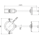 Alcadrain AS-P105 Rohrhalterung DN40-46 für Alcasystem