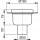 Alcadrain APV6000 Bodenablaufkörper DN50 mm – senkrecht