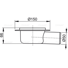 Alcadrain APV7000 Bodenablaufkörper DN50 mm – waagrecht