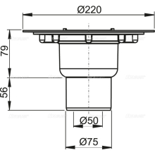 Alcadrain APV2000 Bodenablaufkörper DN50/70 mm – senkrecht